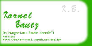 kornel bautz business card